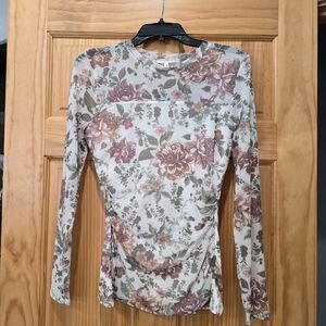 Maurices Floral Print Long Sleeve Blouse